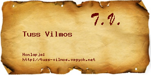 Tuss Vilmos névjegykártya