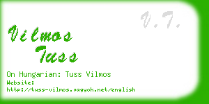 vilmos tuss business card